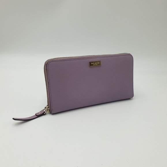 Kate Spade New York Newbury Lane Neda Purple Lilac Leather Wallet - Picture 6 of 16